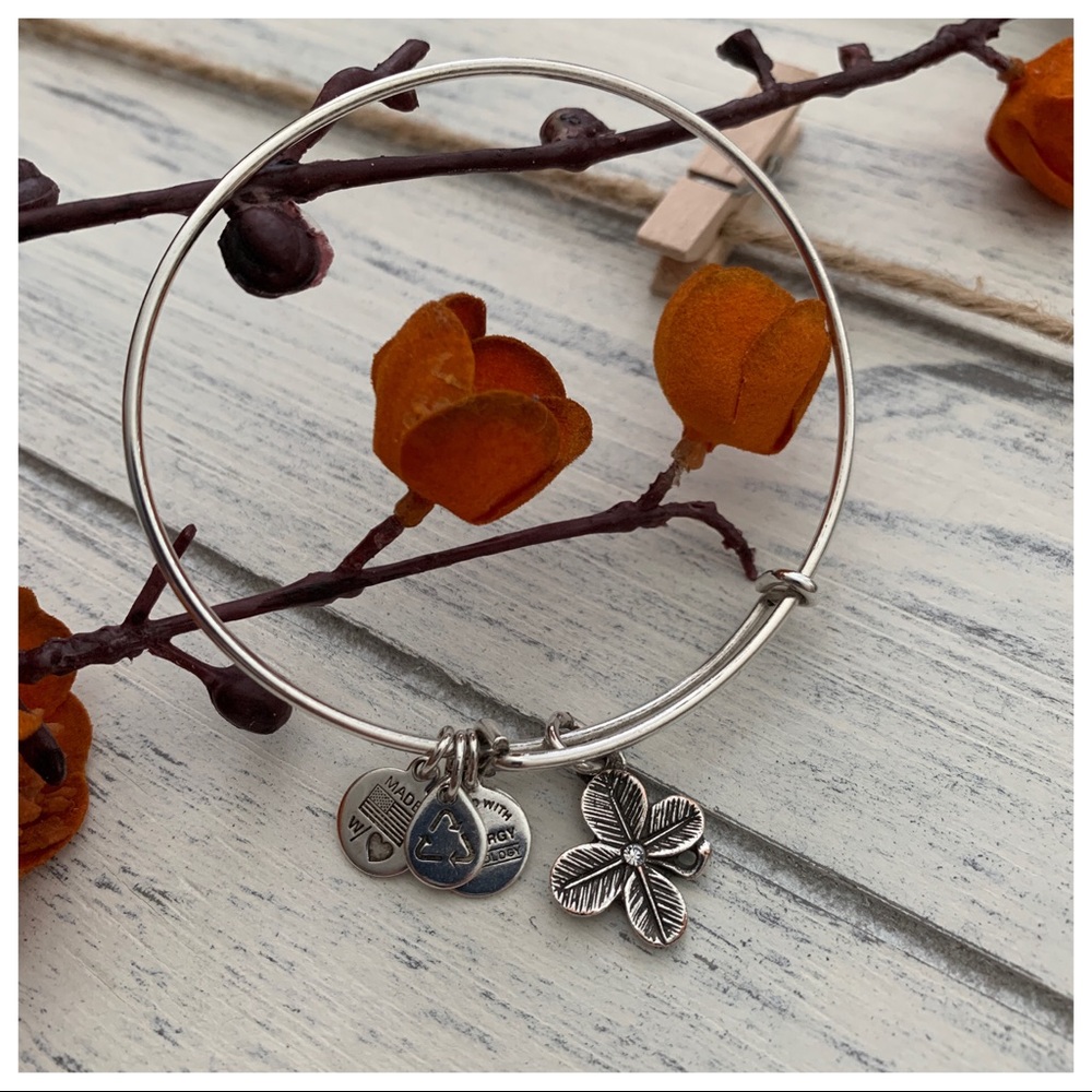 Alex and Ani Lucky Clover Charm Bangle
